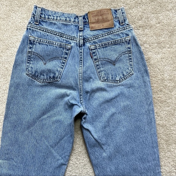 Vintage Levi's 512 High Waist Rise Tapered Leg Jeans Size 7 Long - Picture 6 of 16